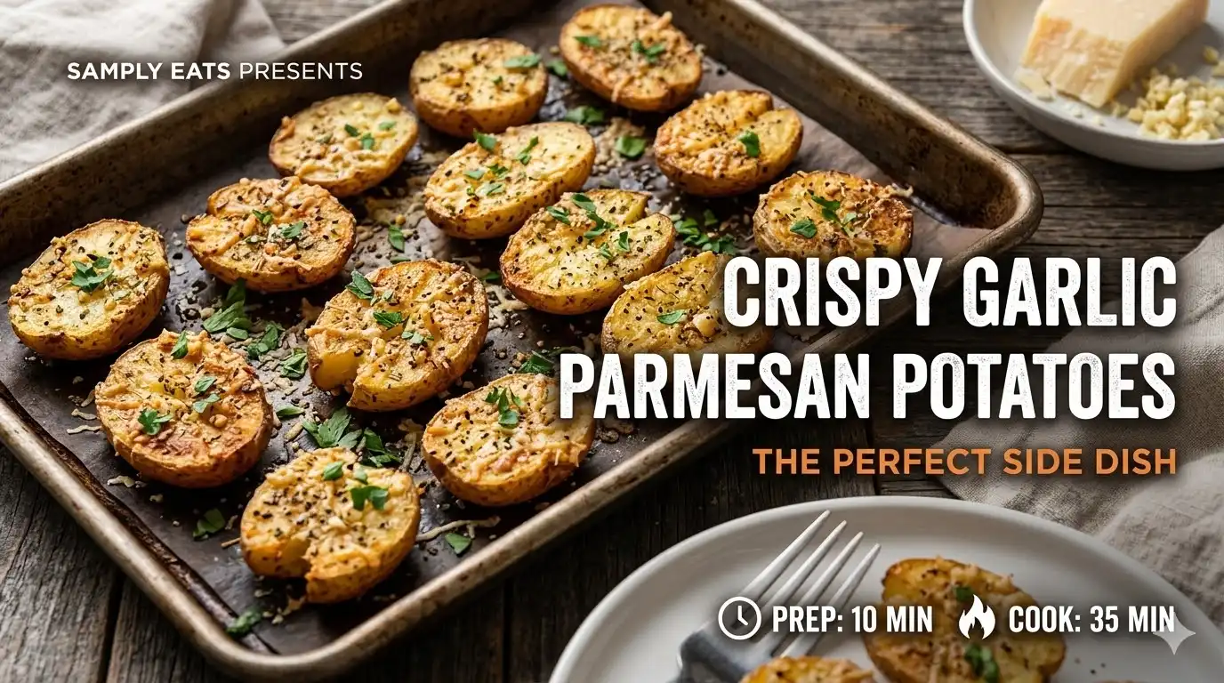 Crispy Garlic Parmesan Potatoes !